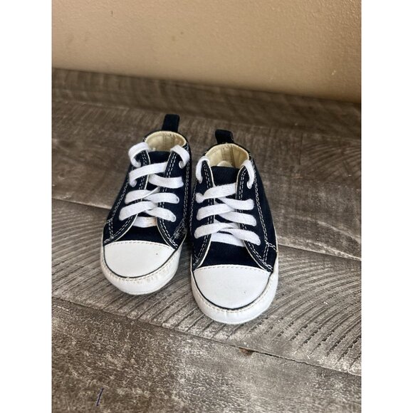 All Star Converse Chuck T Low Top Baby Toddlers Size 4 Black - Picture 2 of 5